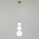 Підвісний світильник золотий одинарний з білим матовим плафоном H-35 cm Led 14W Gold+White Pearl 250718-100005708