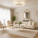 Люстра золота з білими матовими плафонами D-60 cm / D-80 cm E14x10 / E14x16 Gold Pearls 251119-100006693