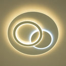 Ультратонка стельова біла кругла люстра з кільцями D-46 cm Led 70W White Home circle 250874-100005738