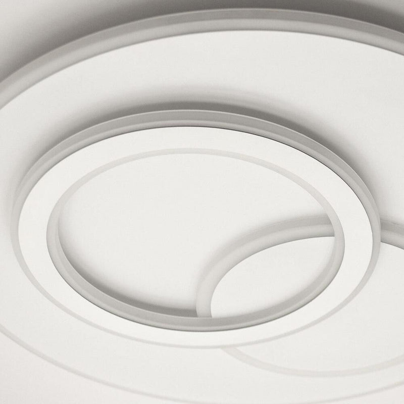 Ультратонка стельова біла кругла люстра з кільцями D-46 cm Led 70W White Home circle 250874-100005738