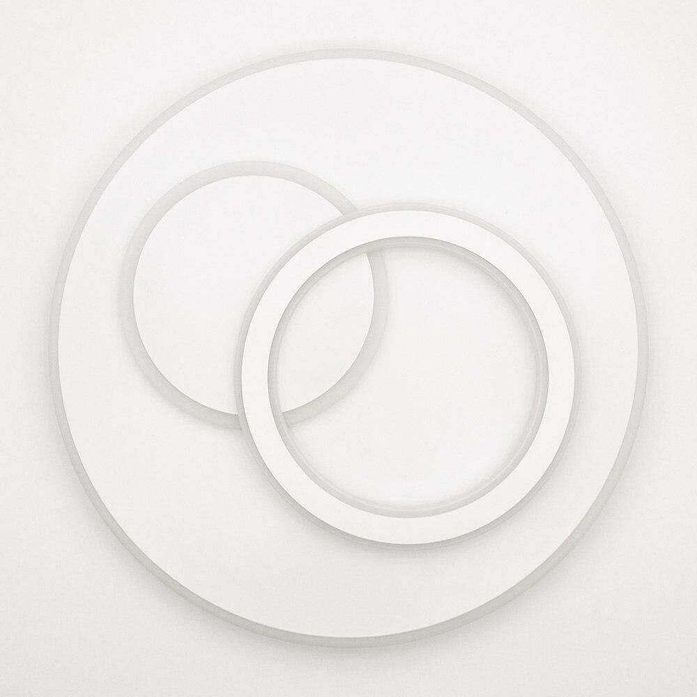 Ультратонка стельова біла кругла люстра з кільцями D-46 cm Led 70W White Home circle 250874-100005738