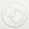 Ультратонка стельова біла кругла люстра з кільцями D-46 cm Led 70W White Home circle 250874-100005738