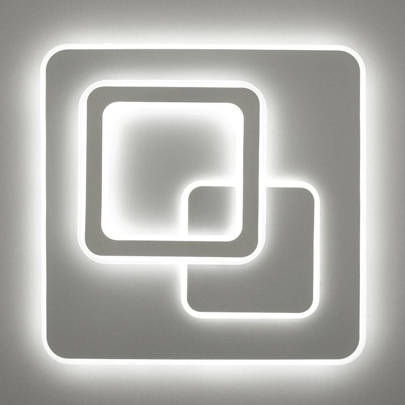 Ультратонка стельова біла квадратна люстра світлодіодна L-46 cm Led 70W White Home square 250874-100005739