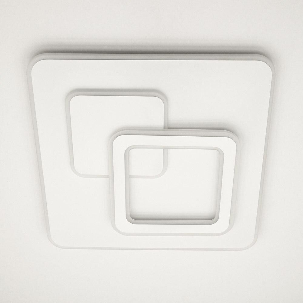 Ультратонка стельова біла квадратна люстра світлодіодна L-46 cm Led 70W White Home square 250874-100005739