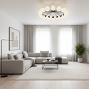 Люстра чорна з білими матовими плафонами D-60 cm / D-80 cm E14x10 / E14x16 Black Pearls 251119-100006692