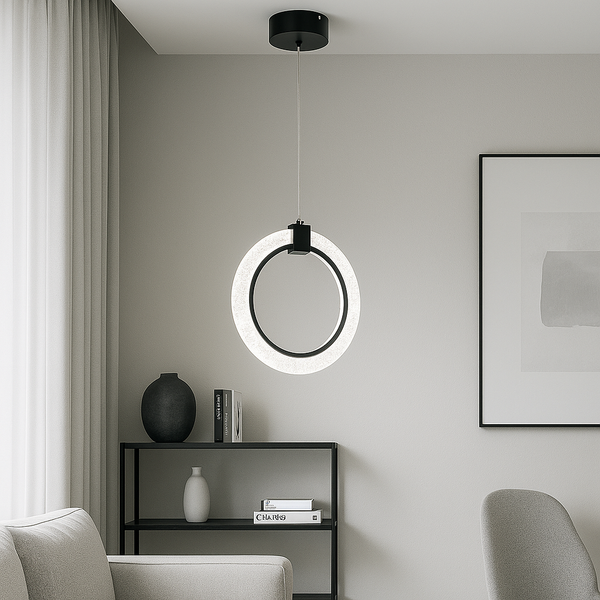 Підвісний світильник Circle D-20cm 4000K 7W Black 250635-100005141