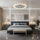 Люстра чорна з білими матовими плафонами D-60 cm / D-80 cm E14x10 / E14x16 Black Pearls 251119-100006692