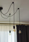 Підвісні світильники Spider-3 Black / Brush-Gold H1500 1xE27 240541-100003255