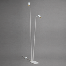 Торшер білий з двома плафонами H-216 cm GU10x2 White + Gold Mustache 260110-100007073