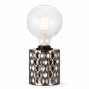 Лампа настільна з фігурним корпусом H-12,8 cm E27 Grey Silver Bulb 260209-100007495