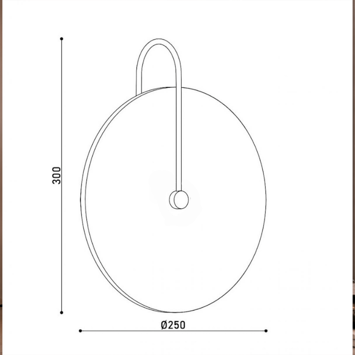 Бра Mask disko з натурального мармуру D-25 cm  5W Led Gold 240119-100003676