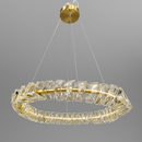 Люстра підвісна золота з скляним фігурним плафоном D-60 cm/D-80 cm  Led Crystal Gold 251188-100006580