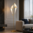 Торшер золотий з двома пташками H-165 cm Led 12W Gold+White Pirch 260658-100008263