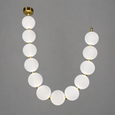 Люстра золота з білими матовими плафонами L-180 /210 /250 /280 /330 cm Led Gold+White Pearls 260118-100007019