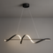 Люстра чорна видовжена L- 120 cm W-20 cm Led 115W Black Line Wave 251088-100006355