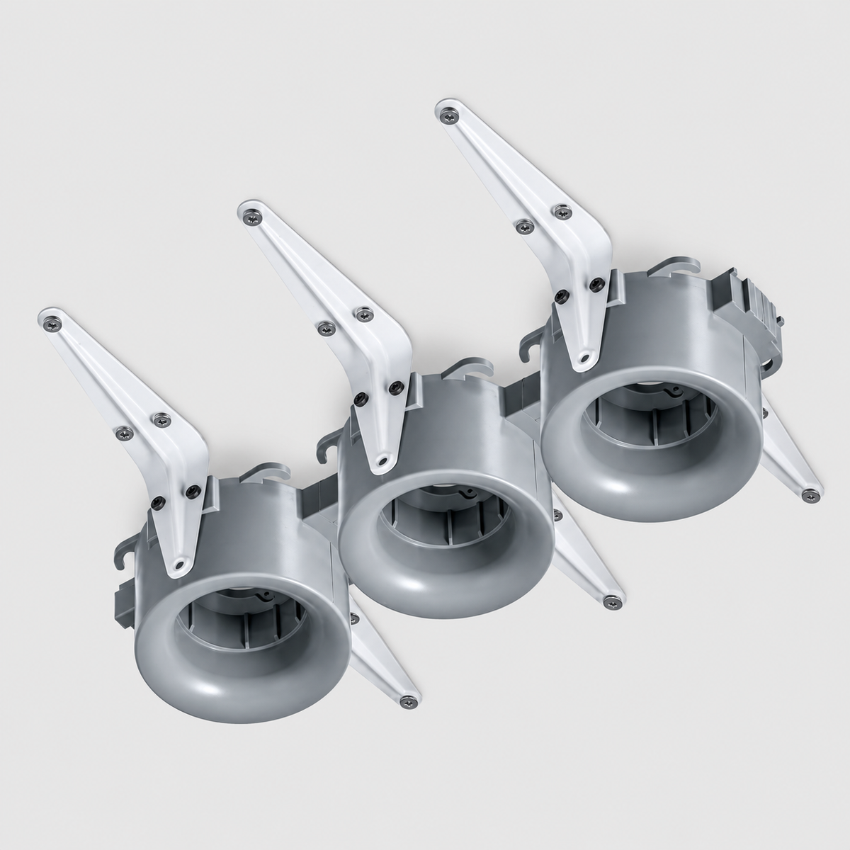 Cвітильник точковий врізний білий для натяжних стель H - 6 cm D - 11,2 cm GU10 White Spoter Soft 261074-100009090