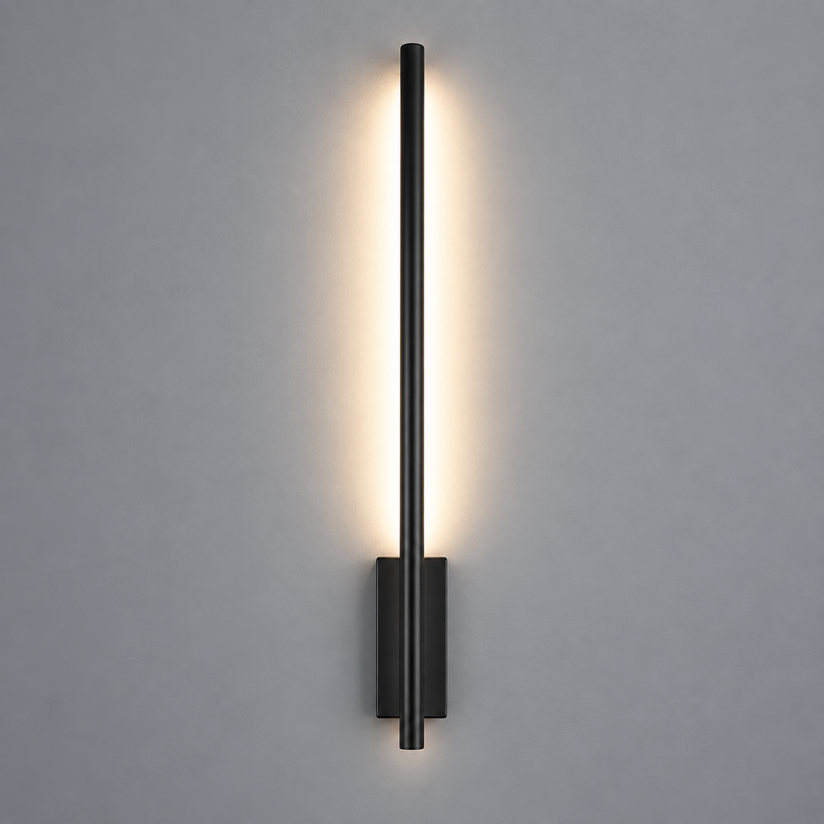 Світильник чорний настінний L-60cm / L-80 cm Led 5W / 10W Black Pipe Line Square B 251222-100006932