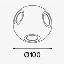 Настінний білий вуличний світильник D-10 cm LED 12W 3000K White Loona 260619-100008249