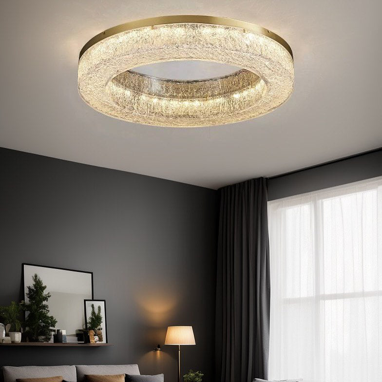 Стельові світильники D-50 cm Led 72W / D-60 cm Led 96W / D-80cm Led 120W Gold Crystals circle 250219-100004128