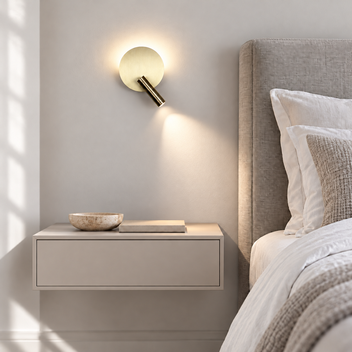 Настінний світильник сатиновий Led 4000K D-15 cm Nickel Bun Circle 250818-100005771