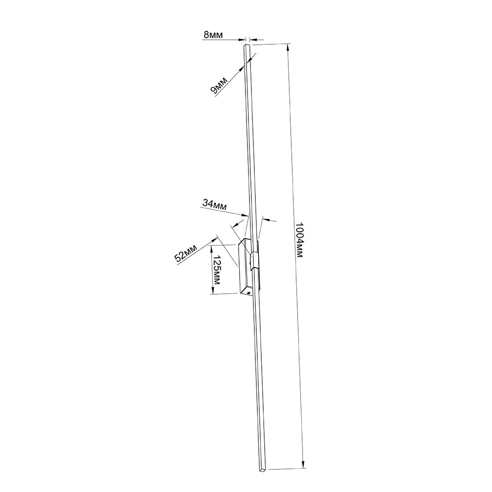Настінний світильник білий L-100.4 cm Led 15W 3000K White Ultra slim 260260-100007450
