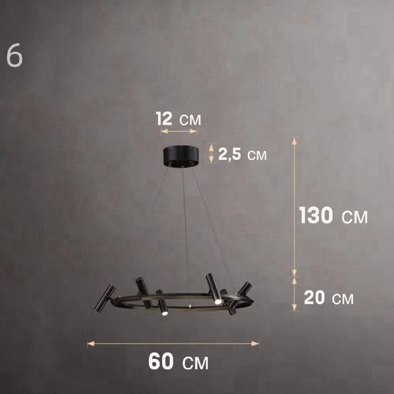 Підвісний світильник Люстра Pointer 4000K Black D-60 Led 18W / D-80 Led 28W / D-90 Led 35W 240518-100003307