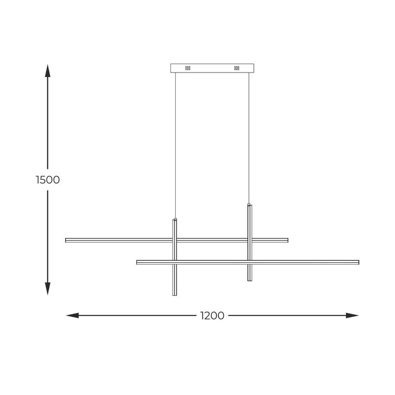 Підвісна люстра золота L-120 cm Led 42W Gold Line 251040-100006312
