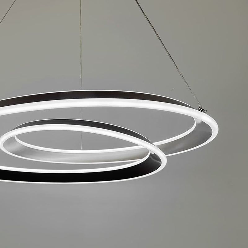 Люстри підвісні чорні D-60 cm / D-80 cm Led Black Rings 211218-100000550