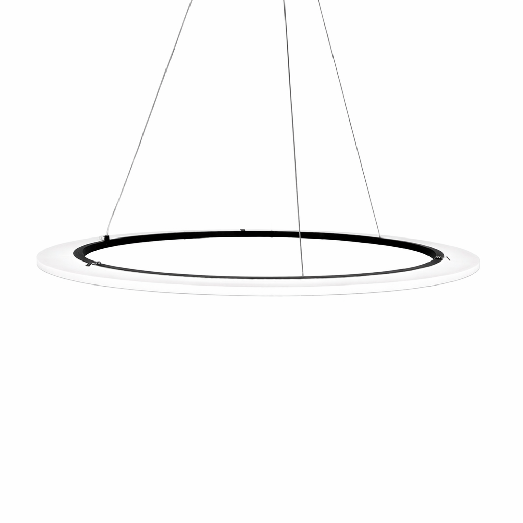 Підвісні люстри чорні D-60 cm / D-80 cm Led 3000K-6000K Black Circle 260118-100007177