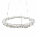 Люстри срібні D-40cm/ 60cm/ 80cm Led 4000K Chrome Luxury Crystal 260118-100007233