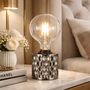 Лампа настільна з фігурним корпусом H-12,8 cm E27 Grey Silver Bulb 260209-100007495