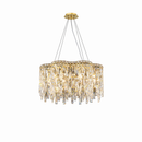 Підвісні кришталеві люстри золоті D-50/ 60/ 80 cm E14 Gold Crystal 260220-100007548
