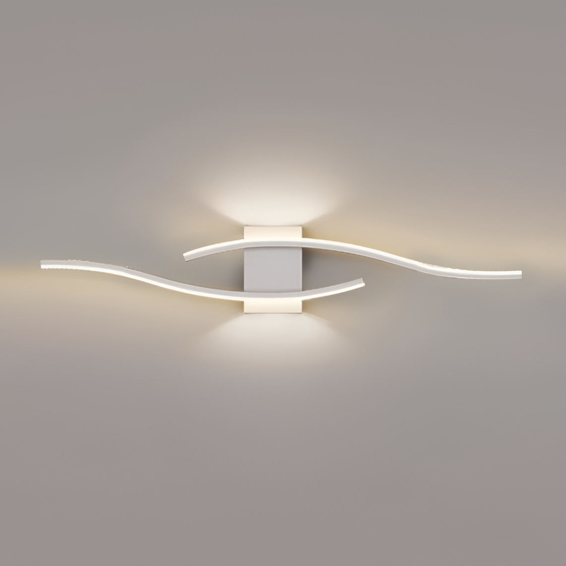 Настінні світильники білі L-60 cm / L-100 cm Led White Double Waves 251222-100006795