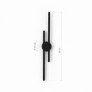 Настінні світильники чорні L-60 cm / L-80 cm Led 4000K Black Double Line 260218-100007538