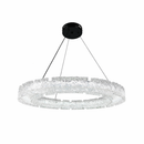 Підвісні люстри крижані D-60 cm / D-80 cm Led 3000K-6000K Clear+Black Ice 260118-100007057