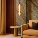 Підвісний світильник золотий з бежевим прозорим плафоном H-60 cm Led 10W Beige clear Colours 250931-100006128