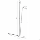 Торшер білий з двома плафонами H-216 cm GU10x2 White + Gold Mustache 260110-100007073