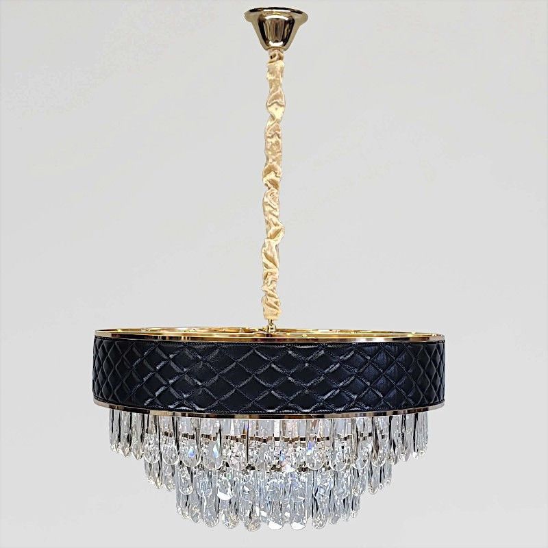 Люстра підвісна Crystal D-50cm / D-60cm / D-80cm E14 Black 250535-100004992