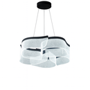 Люстра підвісна чорна з прозорим плафоном з блискітками D - 57 cm Led 56W Black Sparkle Flower 251035-100006250