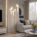 Торшер золотий з трьома пташками H-165 cm Led 18W Gold+White Pirch 260658-100008264