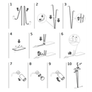 Торшер білий з двома плафонами H-216 cm GU10x2 White + Gold Mustache 260110-100007073