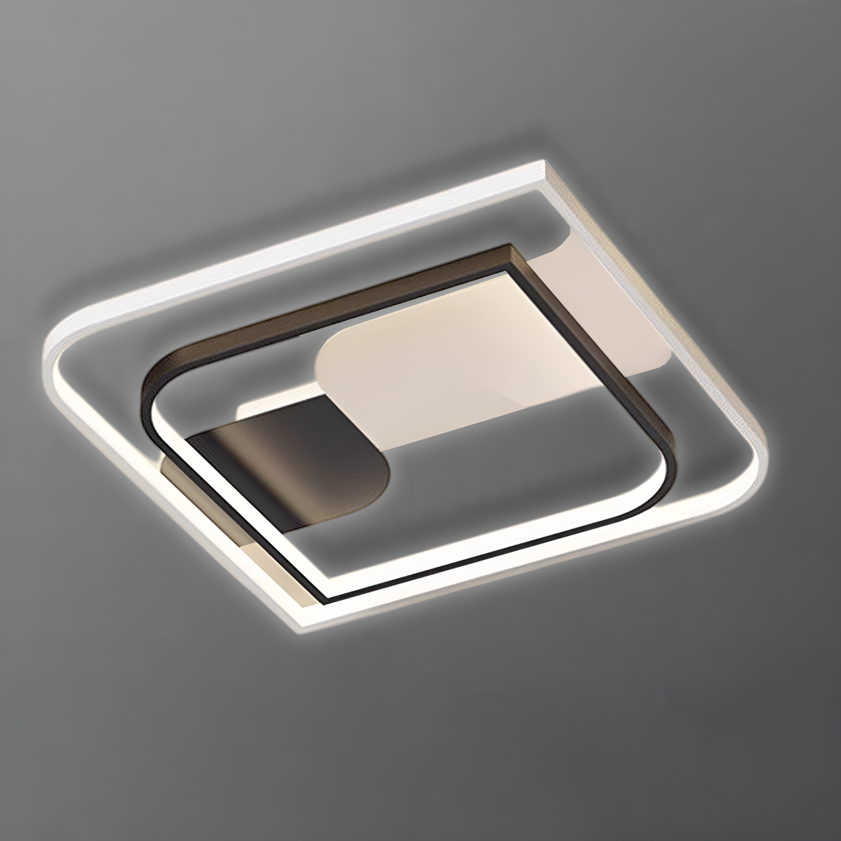 Стельовий світлодіодний світильник з пультом Geometry White + Black 64W LED 250431-100004650