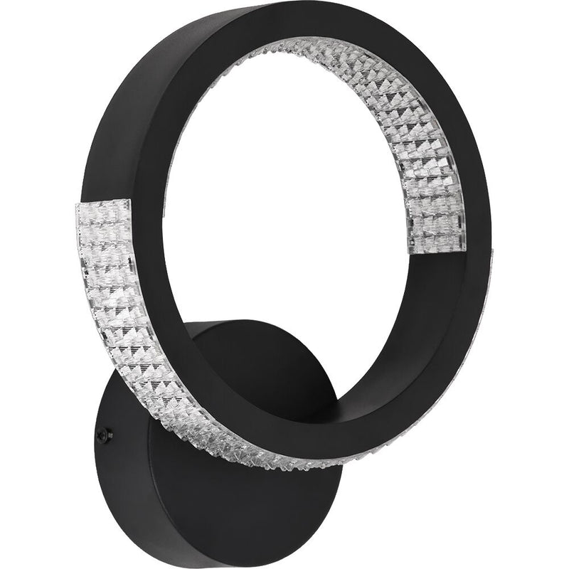 Настінний світильник чорний D-25 cm H-30 cm Led 17W 3000-6000K Black Arka lamp 251174-100006628