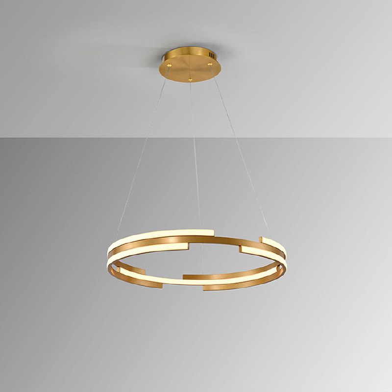 Підвісна люстра з пультом Longi Circle 2 D600 Led 50W 3000K 4000K 6000K Gold 240419-100003241
