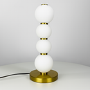 Настільна лампа золота з білими матовими плафонами H-45 cm Led 14W Gold+White Pearl 250718-100005703