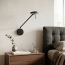Cвітильник чорний настінний з поворотним плафоном H-23 cm W-38 cm Led 10W 3000K Black Slim Groky 260866-100008546