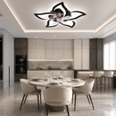 Люстра стельова чорно-біла з вентилятором та пультом D-68 cm Led 85W Black + White Rounda 260775-100008480