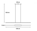 Люстра чорна підвісна L-120 cm Led 25W 4000K Black Straight line 250780-100005533
