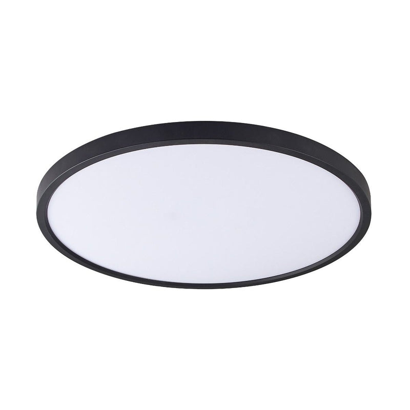 Стельова люстра чорна кругла світлодіодна D-60 cm H-3 cm Led 48W Black Circle 250940-100002088