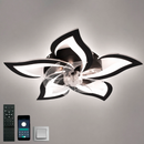 Люстра стельова чорно-біла з вентилятором та пультом D-68 cm Led 85W Black + White Rounda 260775-100008480